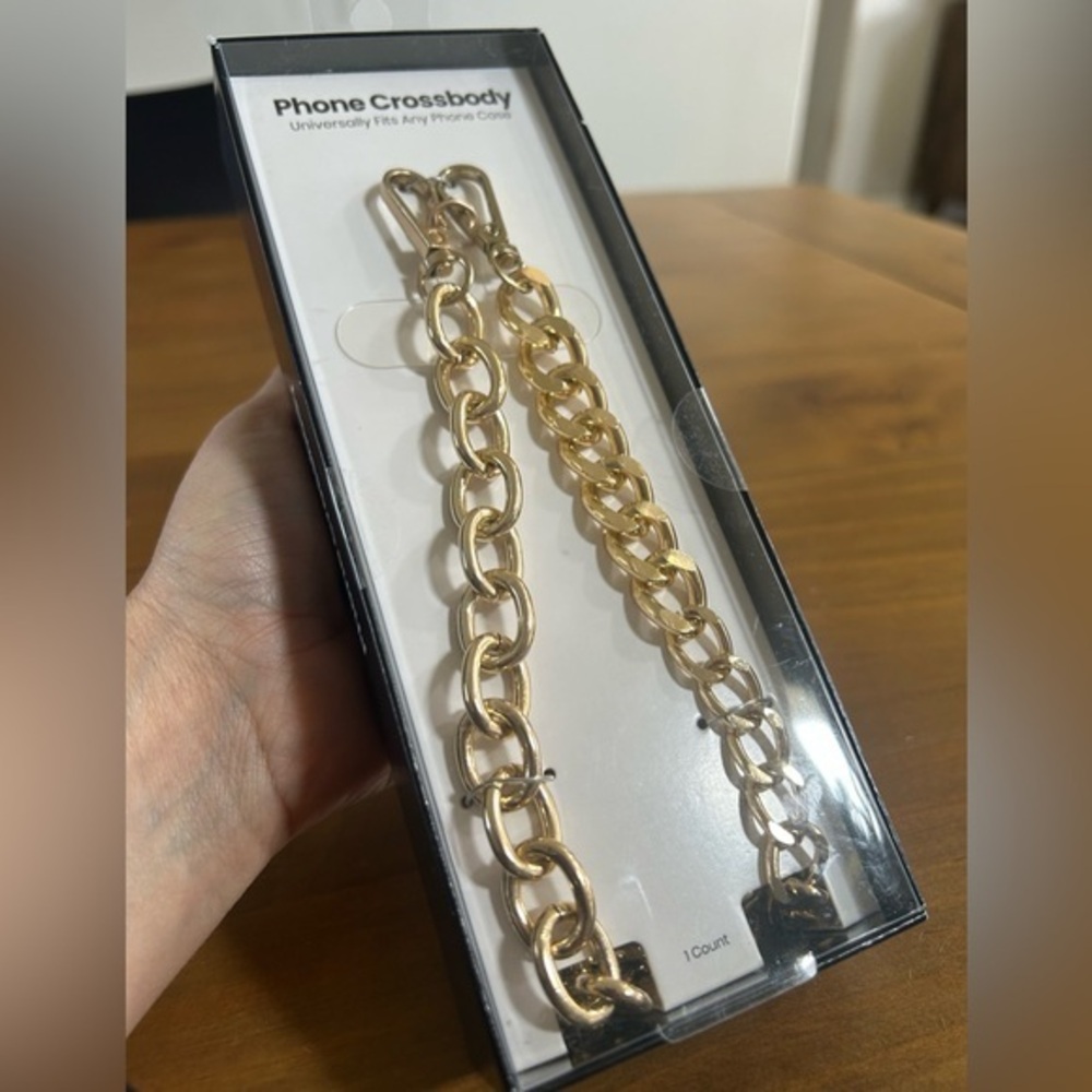 NWT Gold Chain Phone Crossbody Strap
